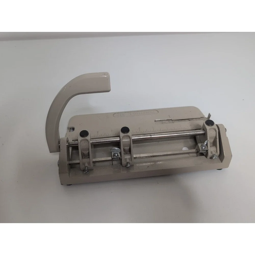 Vintage FOOTHILL 310 Heavy Duty 3 Hole Punch Adjustable Foothill Handicapped USA